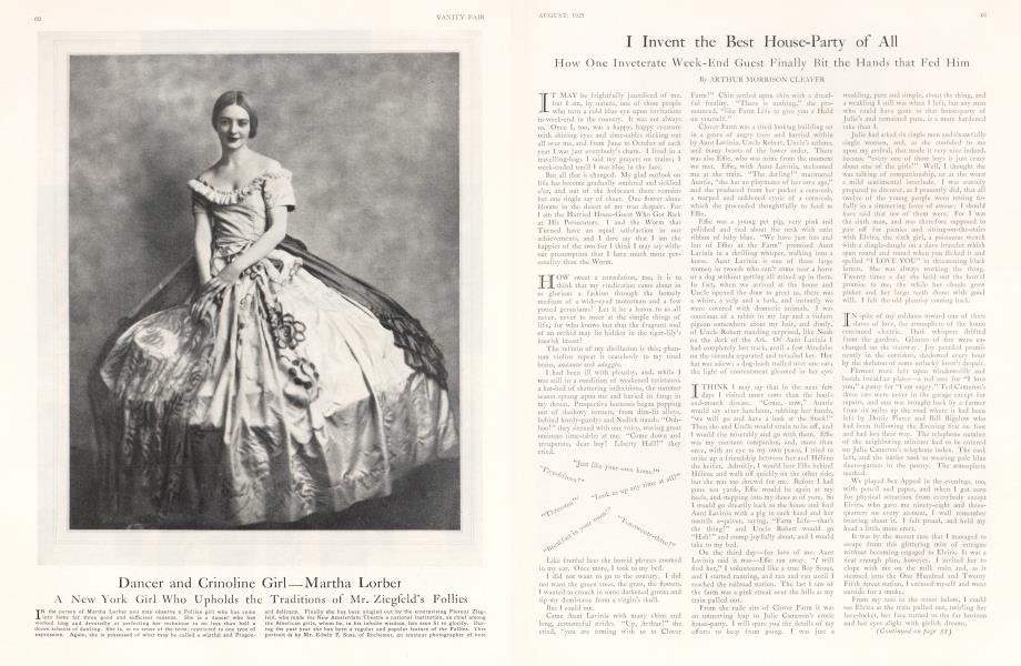 I Invent the Best House-Party of All | Vanity Fair | August 1925