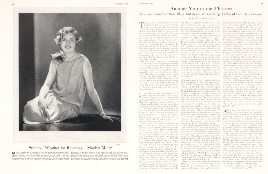 Another Year in the Theatres | Vanity Fair | October 1925