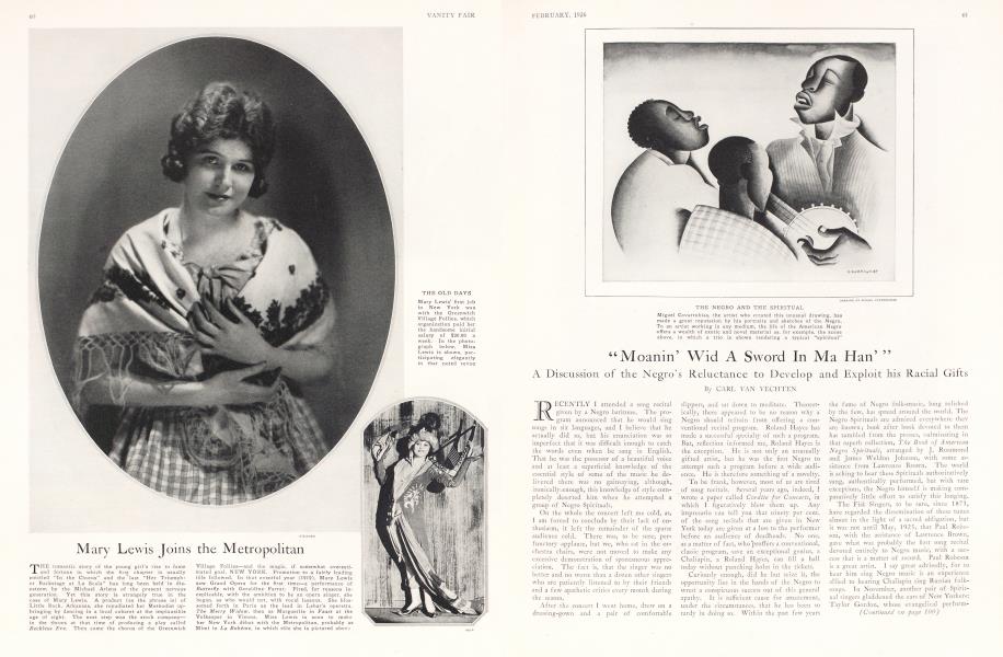 "Moanin' Wid A Sword In Ma Han'" | Vanity Fair | February 1926