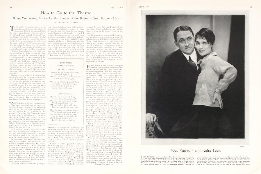 TWO POEMS BY DOROTHY PARKER | Vanity Fair | April 1926