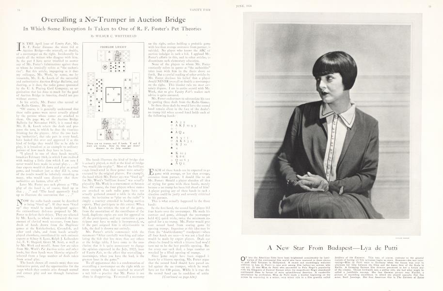 Overcalling a No-Trumper in Auction Bridge | Vanity Fair | June 1926