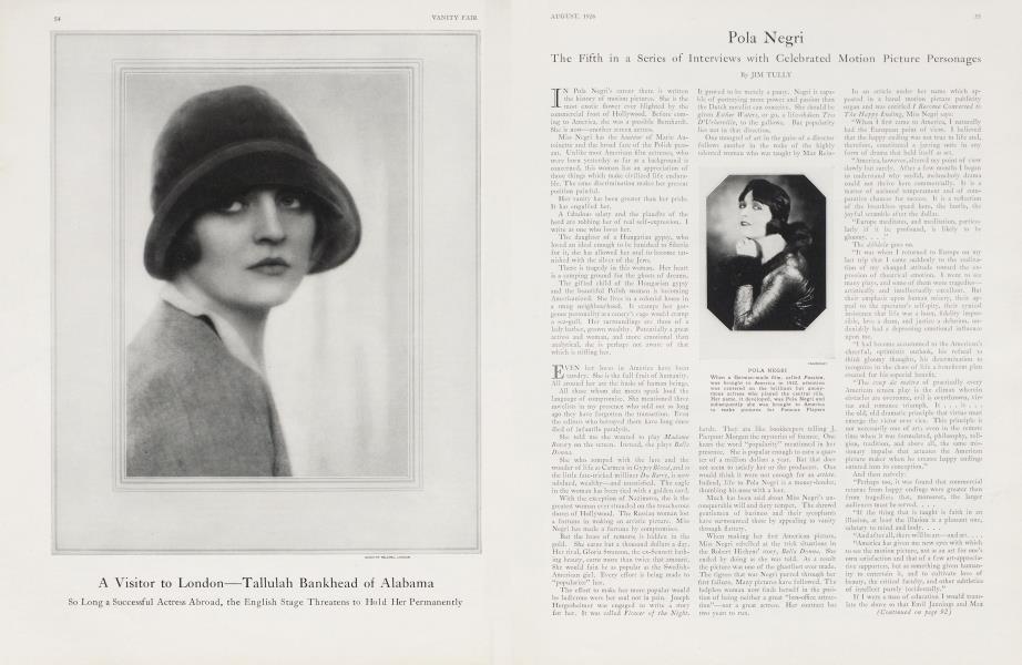 Pola Negri | Vanity Fair | August 1926