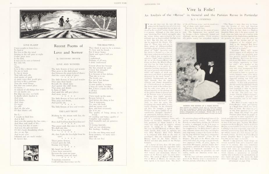 Recent Poems of Love and Sorrow | Vanity Fair | September 1926