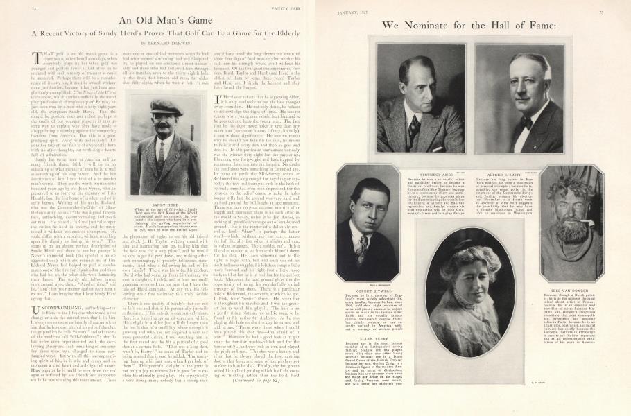 An Old Man's Game | Vanity Fair | January 1927
