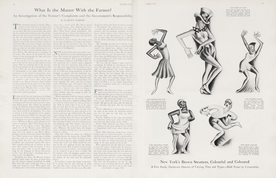 What Is the Matter With the Farmer? | Vanity Fair | April 1927