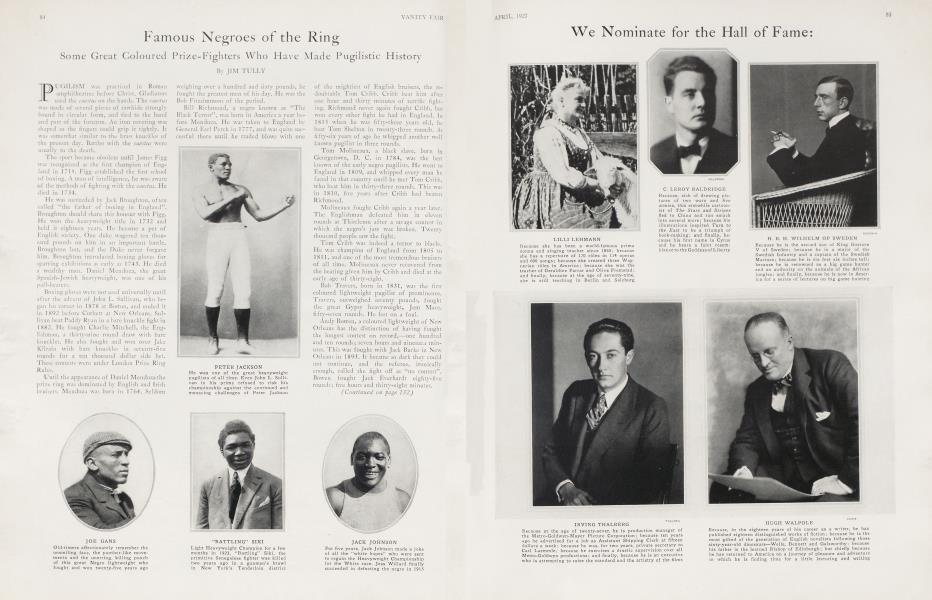 Famous Negroes of the Ring | Vanity Fair | April 1927