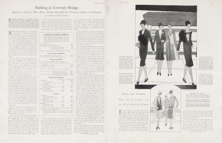 Bidding at Contract Bridge | Vanity Fair | April 1927