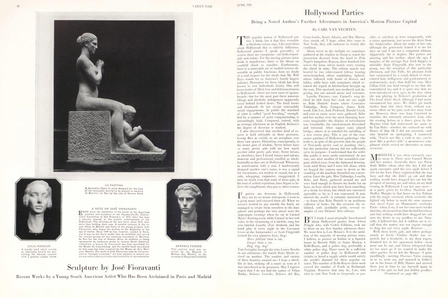 Hollywood Parties | Vanity Fair | June 1927