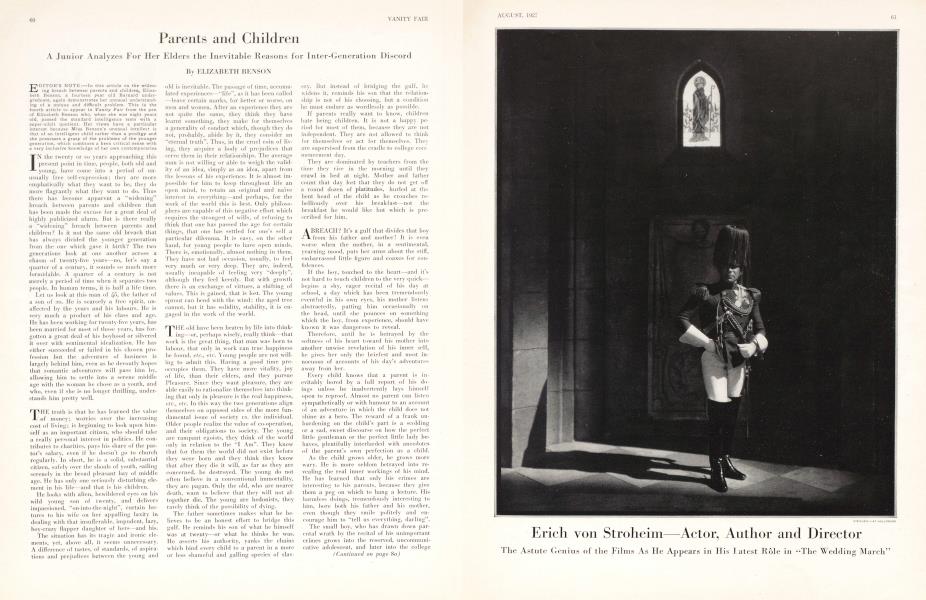 Parents and Children | Vanity Fair | August 1927