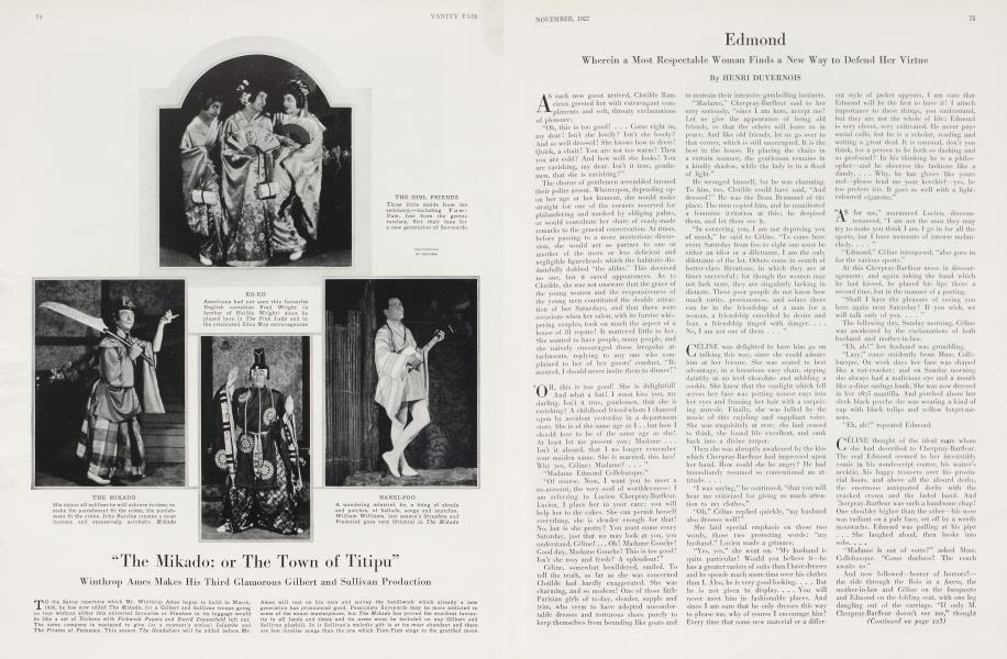 Edmond | Vanity Fair | November 1927