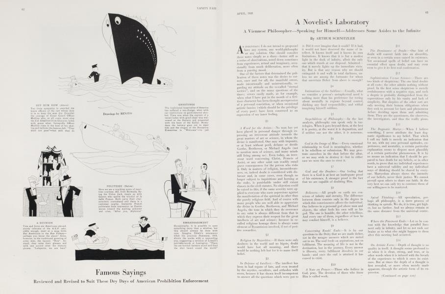 A Novelist's Laboratory | Vanity Fair | April 1928