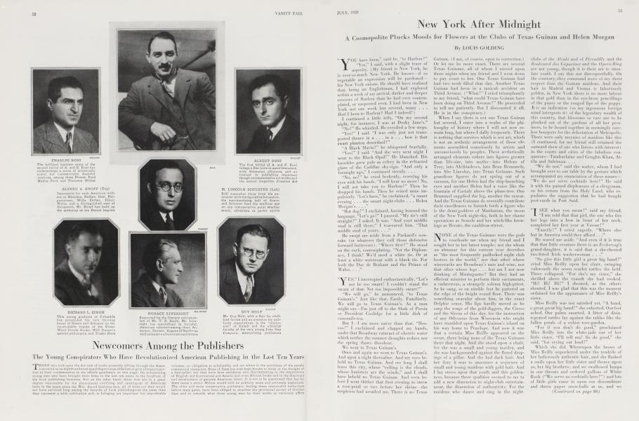 New York After Midnight | Vanity Fair | July 1928