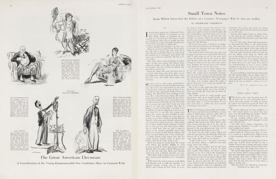 Small Town Notes | Vanity Fair | November 1928