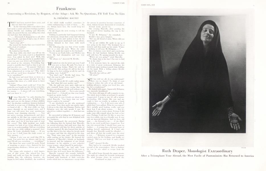 Frankness | Vanity Fair | February 1929