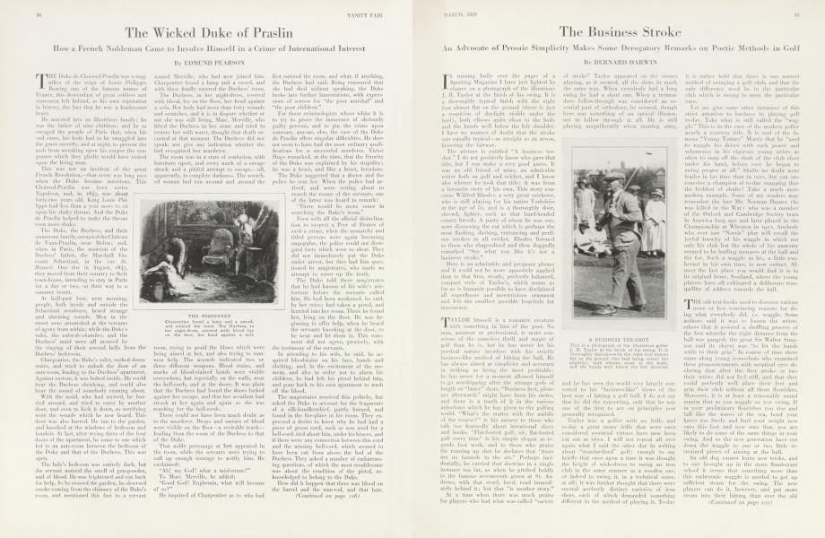The Wicked Duke of Praslin | Vanity Fair | March 1929