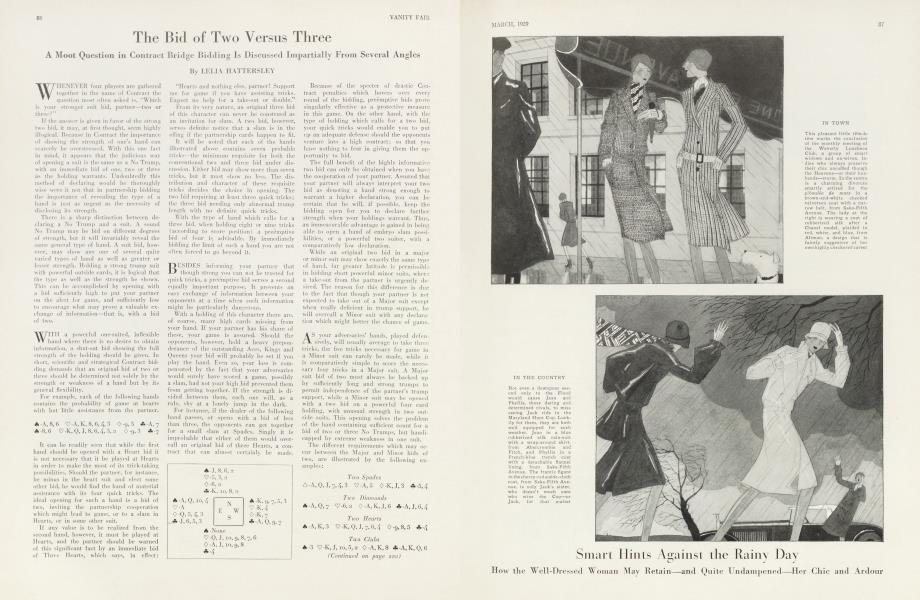 The Bid of Two Versus Three | Vanity Fair | March 1929
