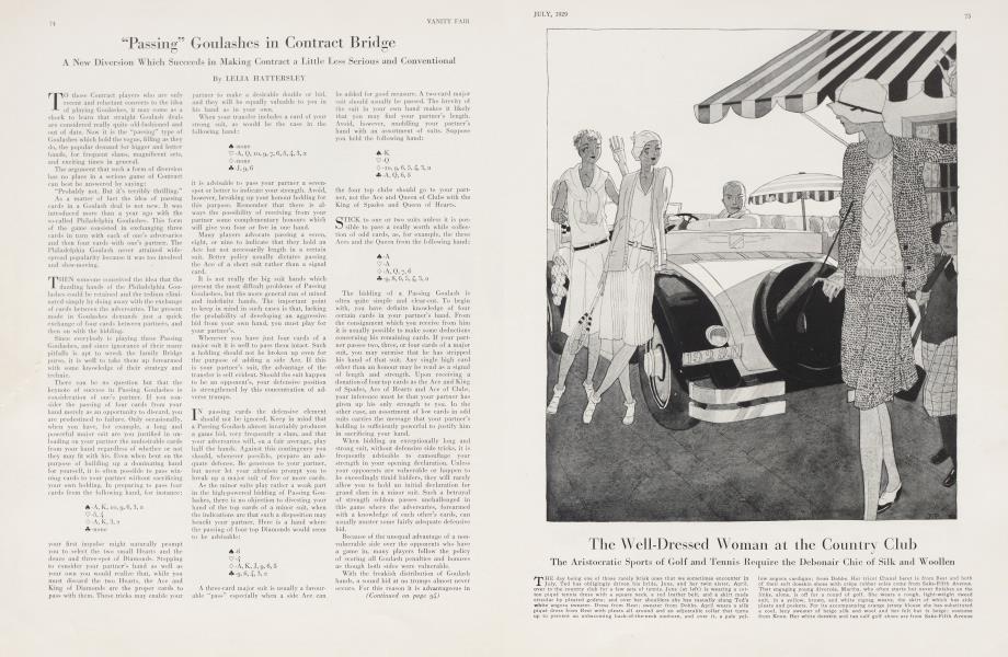 "Passing" Goulashes in Contract Bridge | Vanity Fair | July 1929
