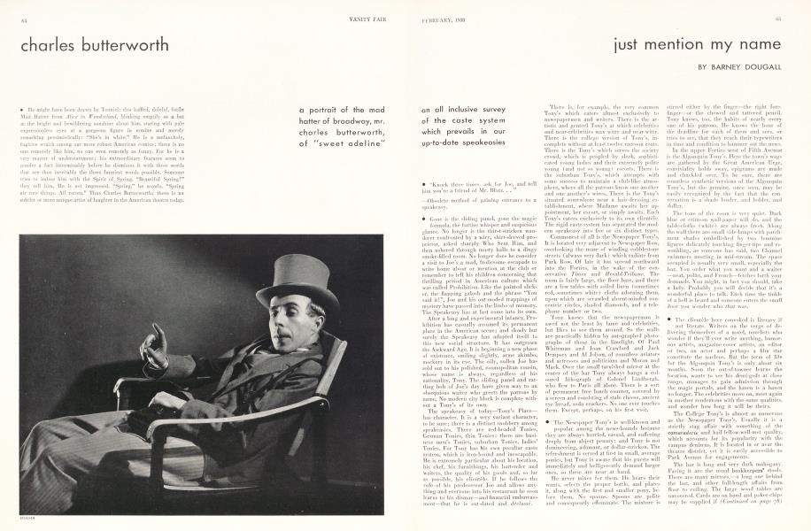 just mention my name | Vanity Fair | February 1930