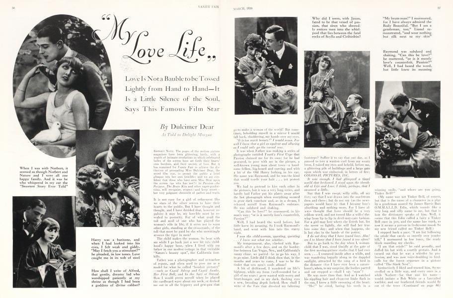 "My Love Life" | Vanity Fair | March 1930