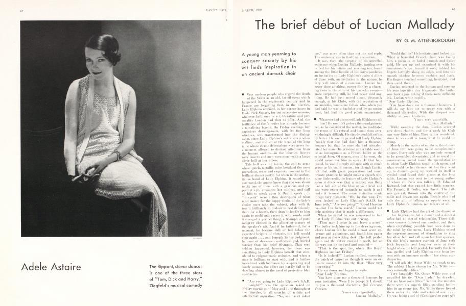 The brief début of Lucian Mallady | Vanity Fair | March 1930