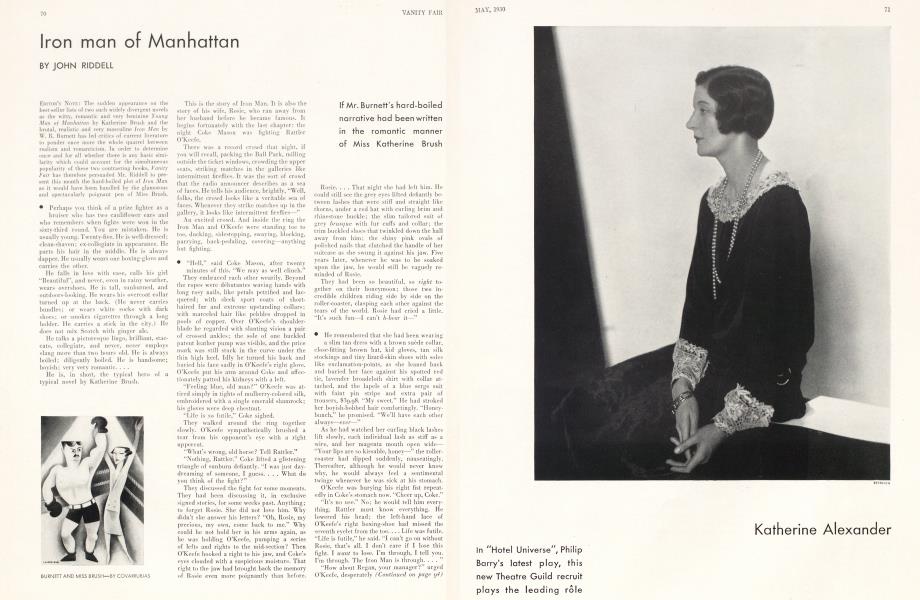 Iron man of Manhattan | Vanity Fair | May 1930