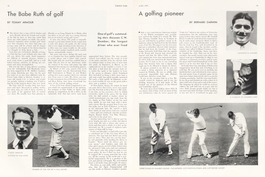 The Babe Ruth of golf | Vanity Fair | June 1930