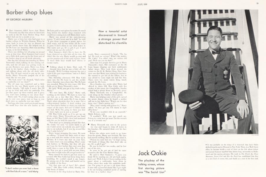 Barber shop blues | Vanity Fair | July 1930