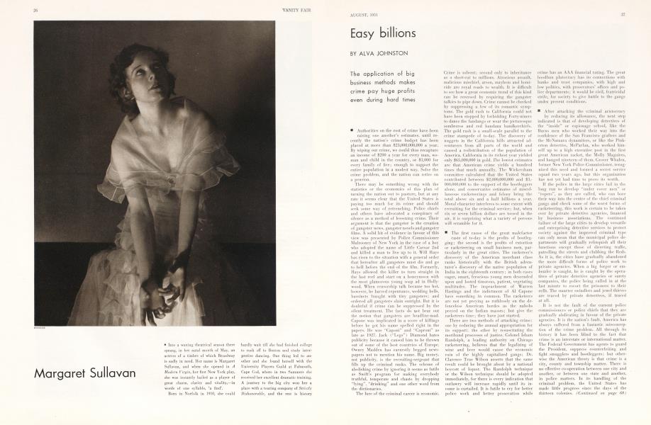 Easy billions | Vanity Fair | August 1931