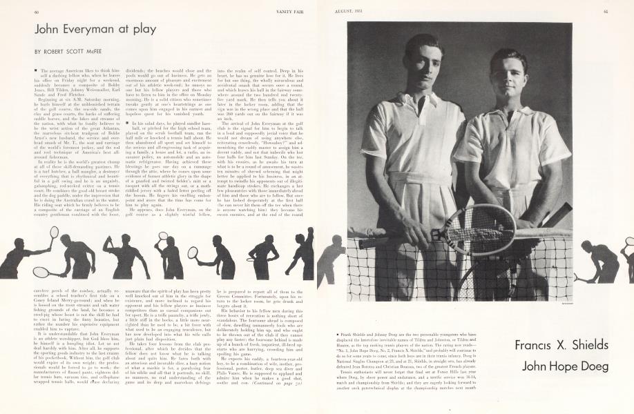 John Everyman at play | Vanity Fair | August 1931