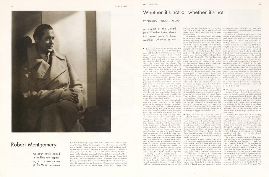 Whether it's hot or whether it's not | Vanity Fair | September 1931