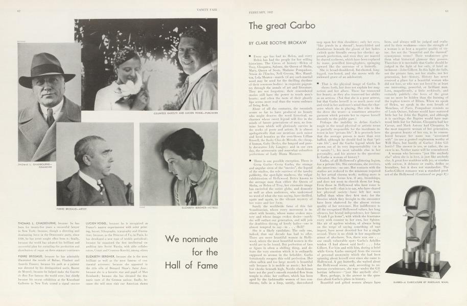 The great Garbo | Vanity Fair | February 1932