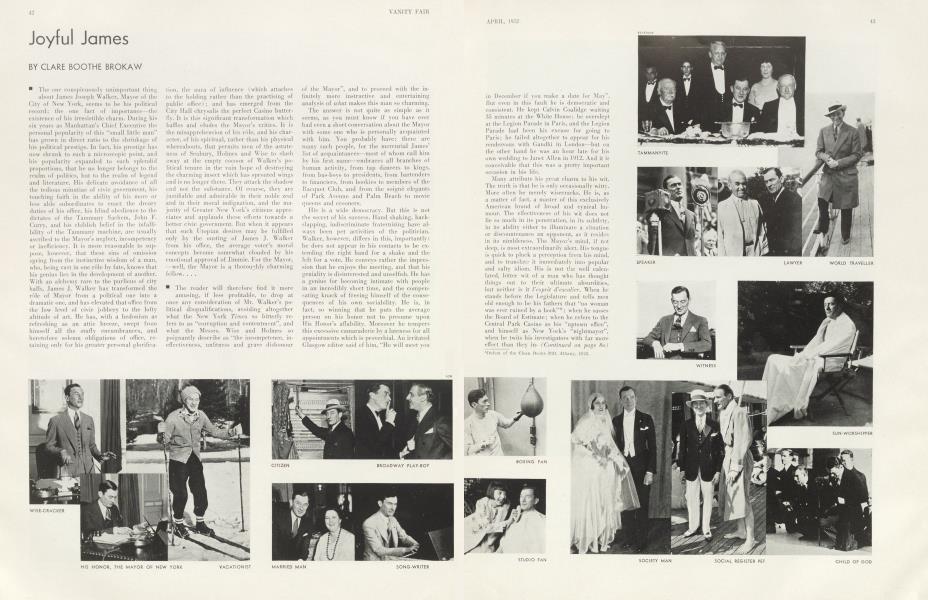 Joyful James | Vanity Fair | April 1932