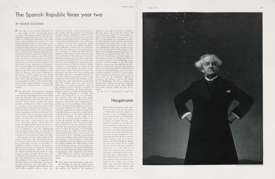 The Spanish Republic faces year two | Vanity Fair | May 1932