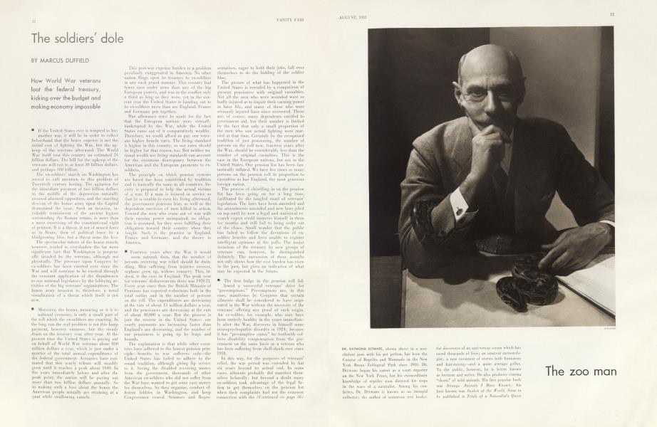 The soldiers' dole | Vanity Fair | August 1932