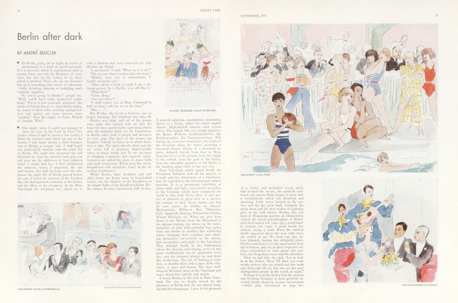 Berlin after dark | Vanity Fair | September 1932