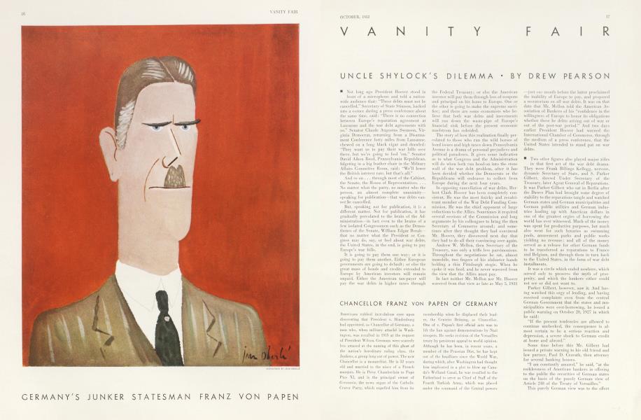 UNCLE SHYLOCK'S DILEMMA | Vanity Fair | October 1932