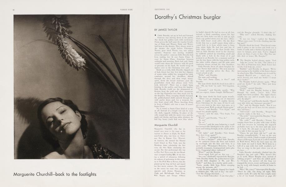 Dorothy's Christmas burglar | Vanity Fair | December 1932