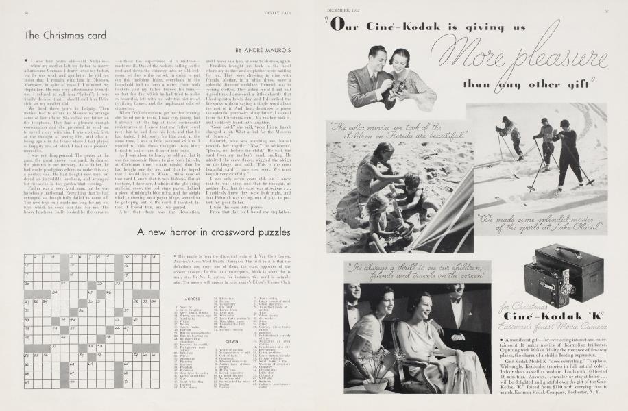 The Christmas card | Vanity Fair | December 1932