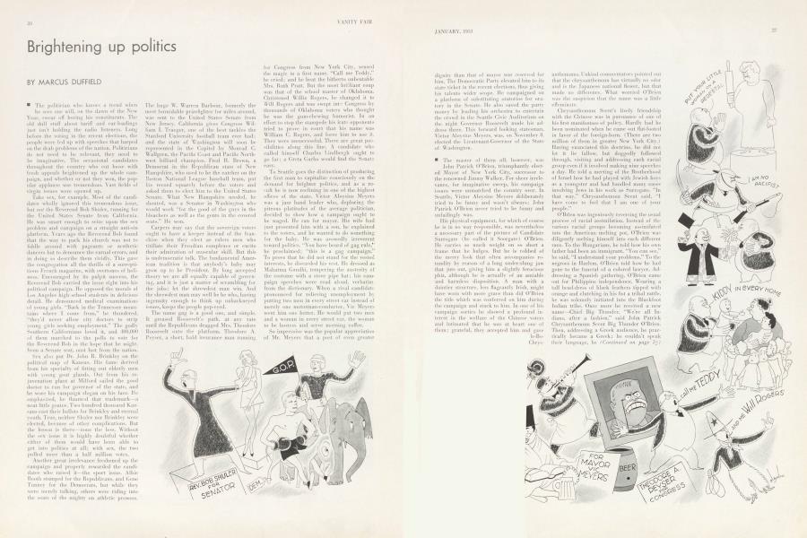 Brightening up politics | Vanity Fair | January 1933