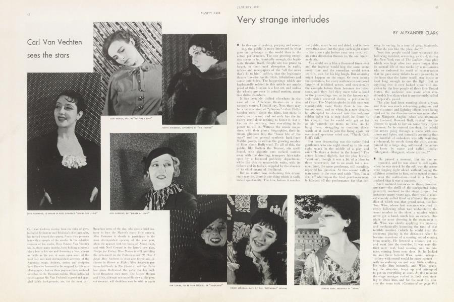 Very strange interludes | Vanity Fair | January 1933