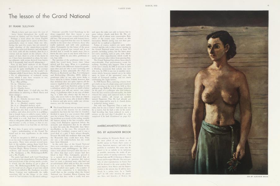 The lesson of the Grand National | Vanity Fair | March 1933