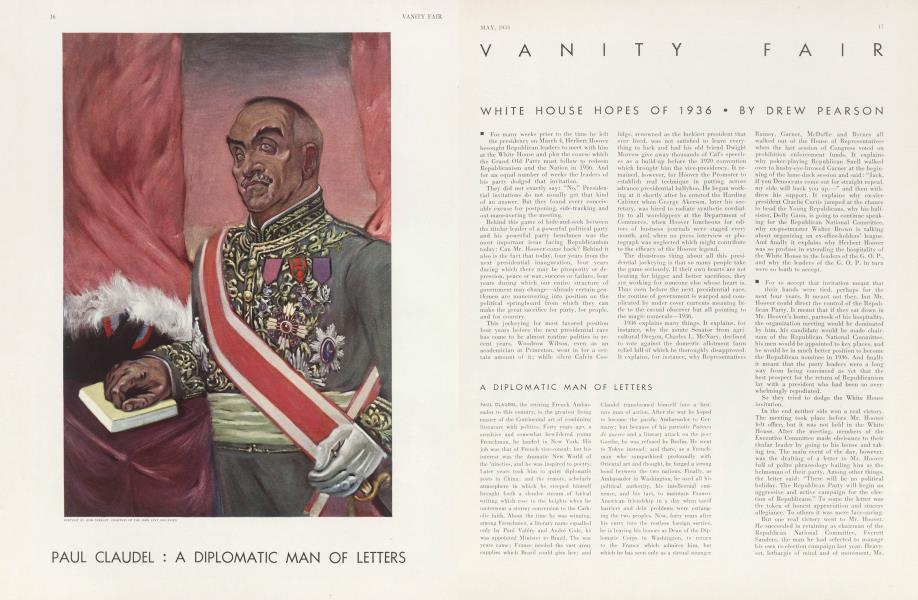 WHITE HOUSE HOPES OF 1936 | Vanity Fair | May 1933