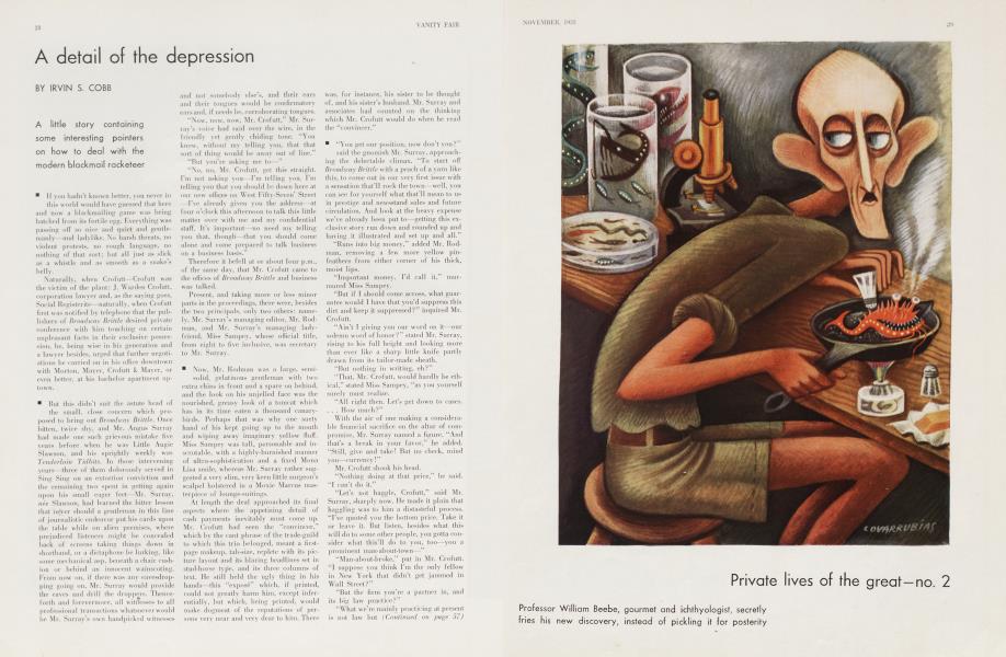 A detail of the depression | Vanity Fair | November 1933