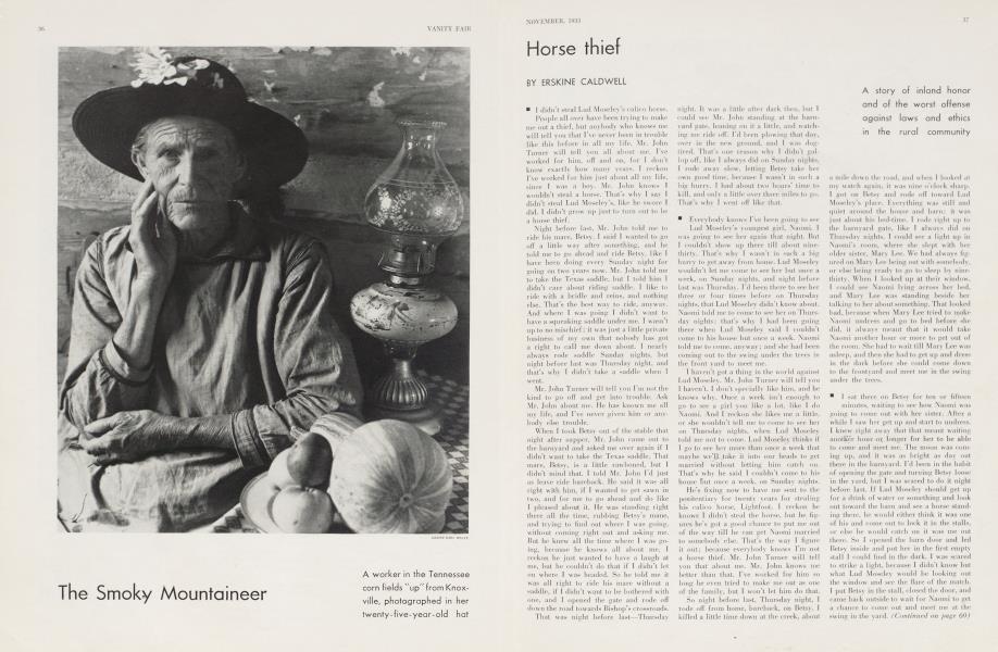 Horse thief | Vanity Fair | November 1933