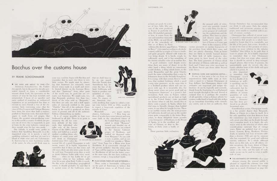 Bacchus over the customs house | Vanity Fair | November 1933