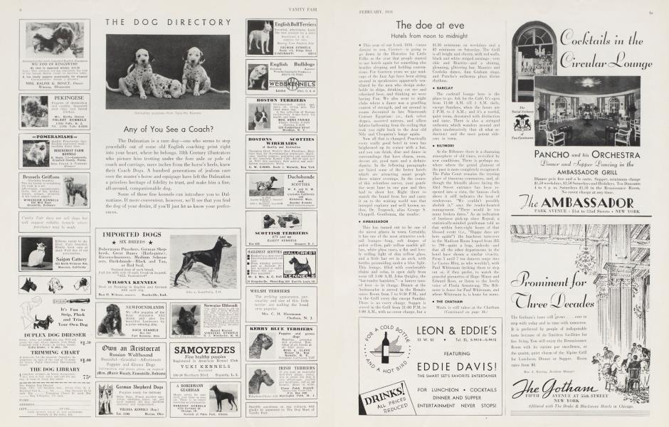 The doe at eve | Vanity Fair | February 1934