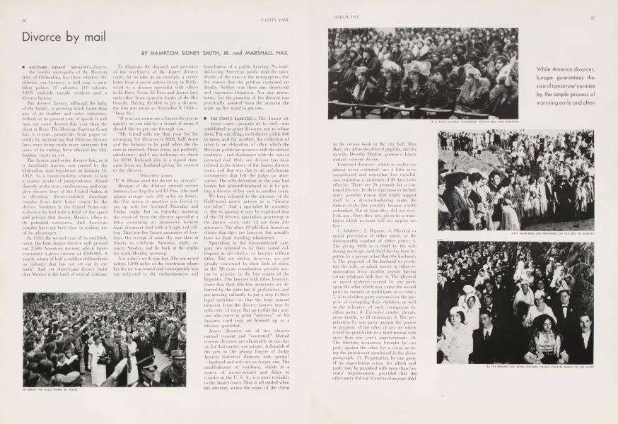 Divorce by mail | Vanity Fair | March 1934