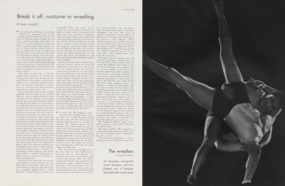 Break it off: nocturne in wrestling | Vanity Fair | April 1934