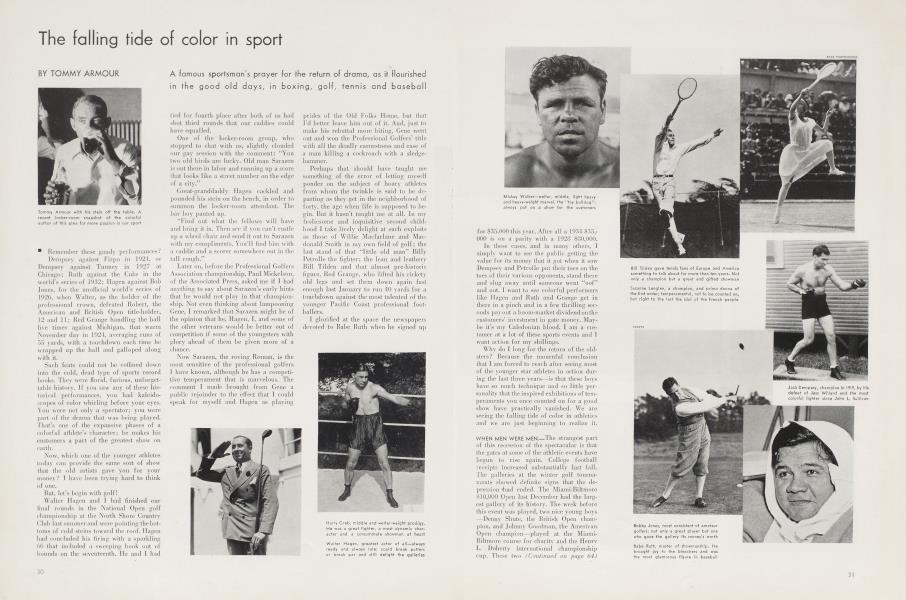 The falling tide of color in sport | Vanity Fair | July 1934