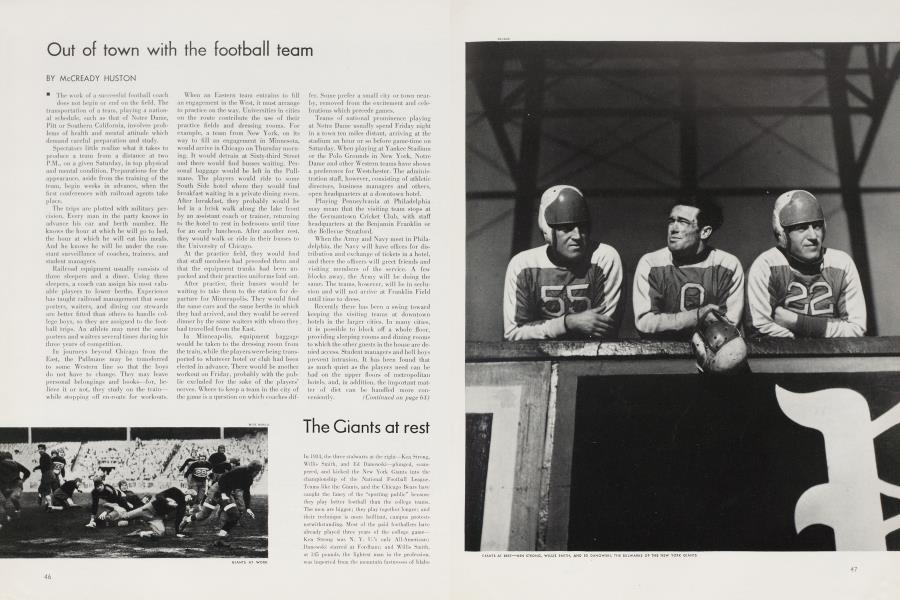 Out of town with the football team | Vanity Fair | November 1935